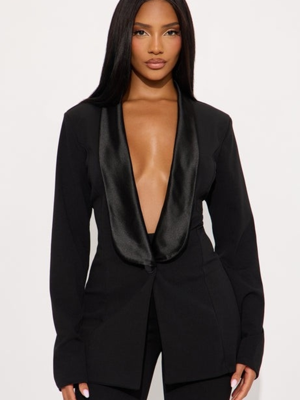 Tuxedo Satin Lapel Black Blazer With Matching Pants
